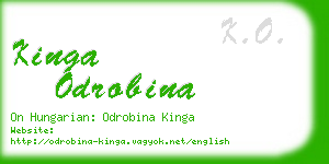 kinga odrobina business card